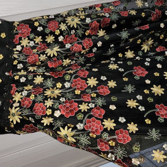 Alex Marie Lindsey sz 8 sheer and Embroidered floral dress - Picture 11 of 15